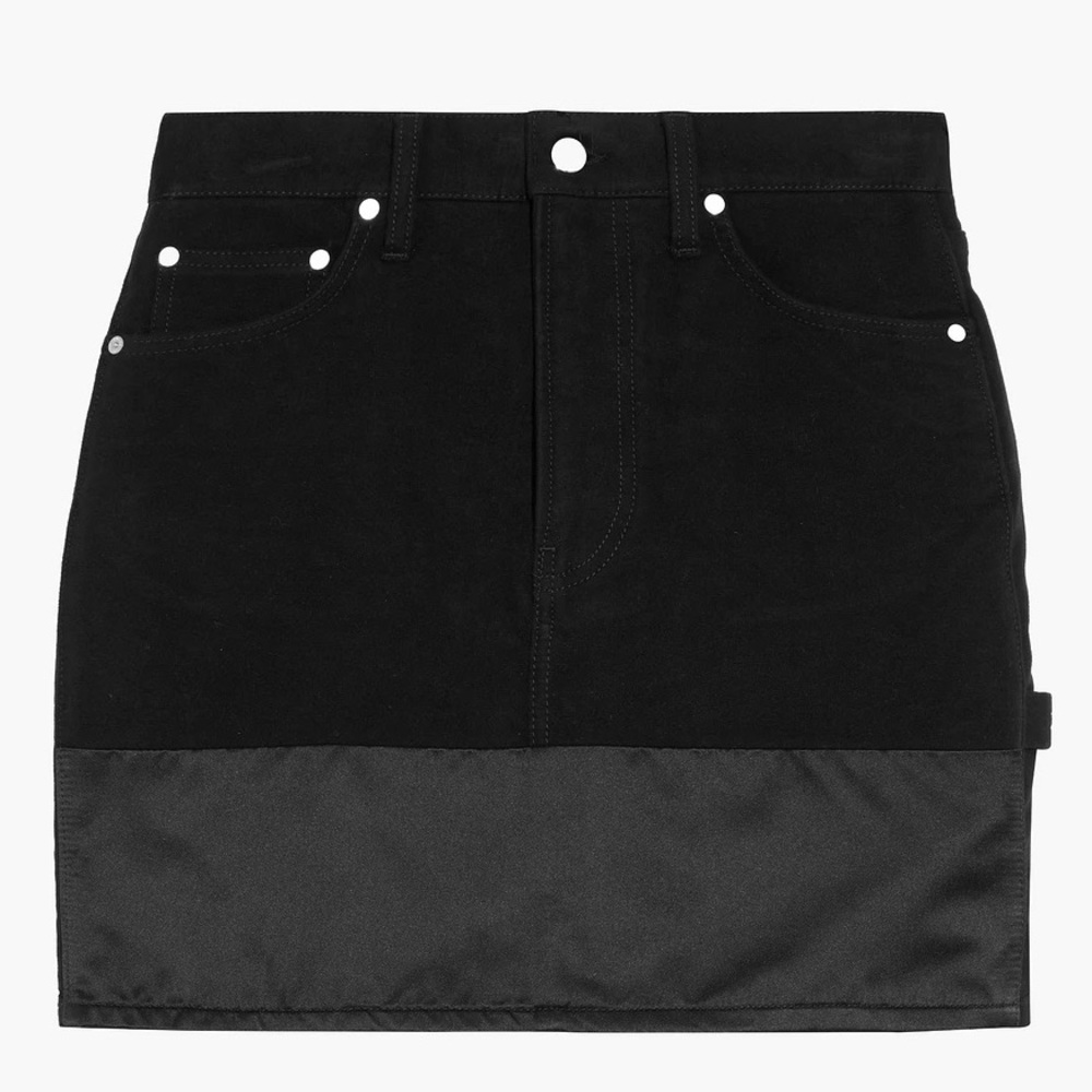 SOLD🖤Helmut Lang🖤Femme Silk-Trim Utility Mini Skirt. Size 25. NWT. MSRP $435. - Picture 1 of 7